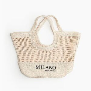 Milano Beige Crochet Tote Bag